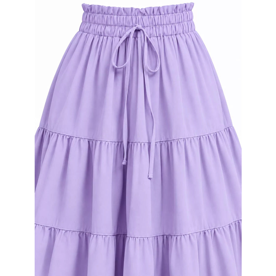 Tiered Midi Skirt Apparel and Accessories