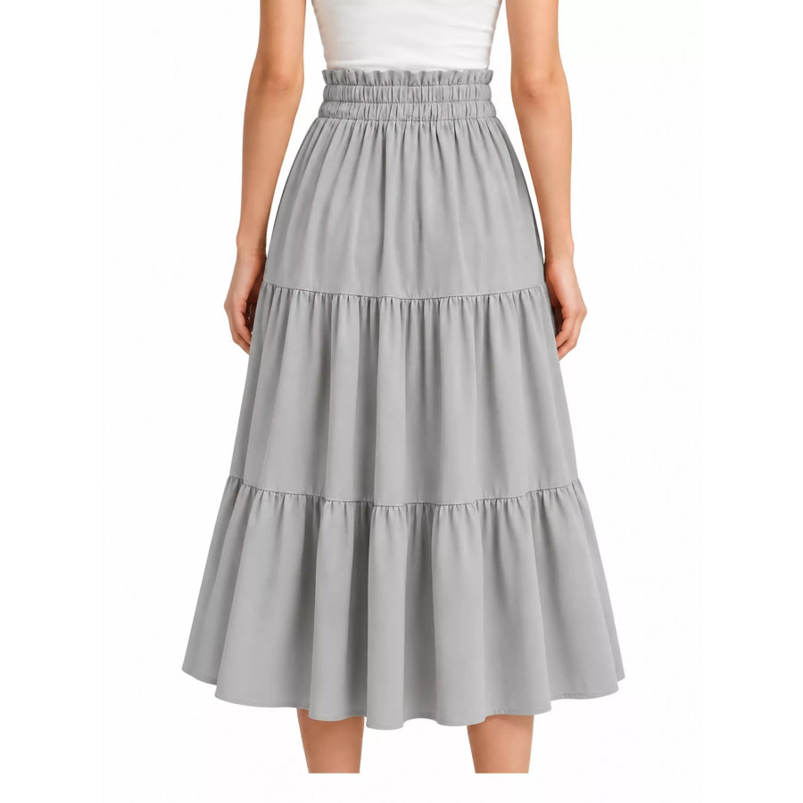 Tiered Midi Skirt Apparel and Accessories