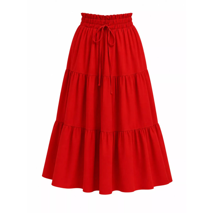 Tiered Midi Skirt Apparel and Accessories