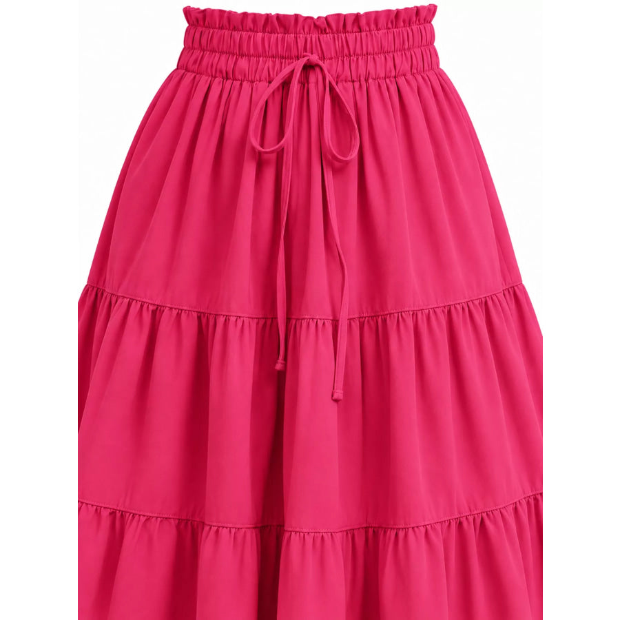 Tiered Midi Skirt Apparel and Accessories
