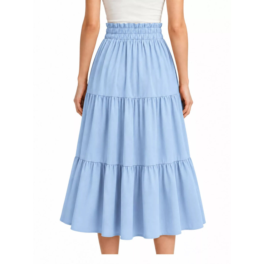 Tiered Midi Skirt Apparel and Accessories