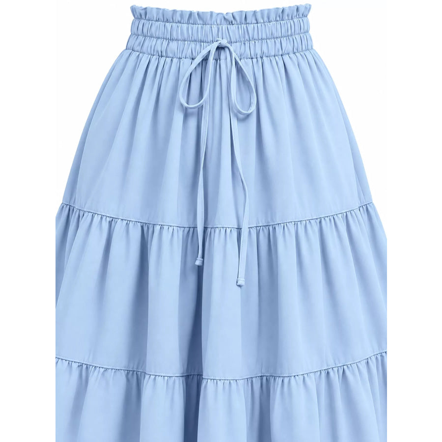 Tiered Midi Skirt Apparel and Accessories