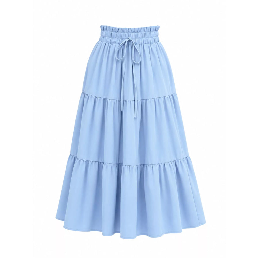 Tiered Midi Skirt Apparel and Accessories
