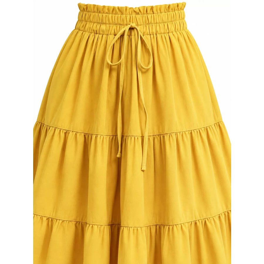 Tiered Midi Skirt Apparel and Accessories