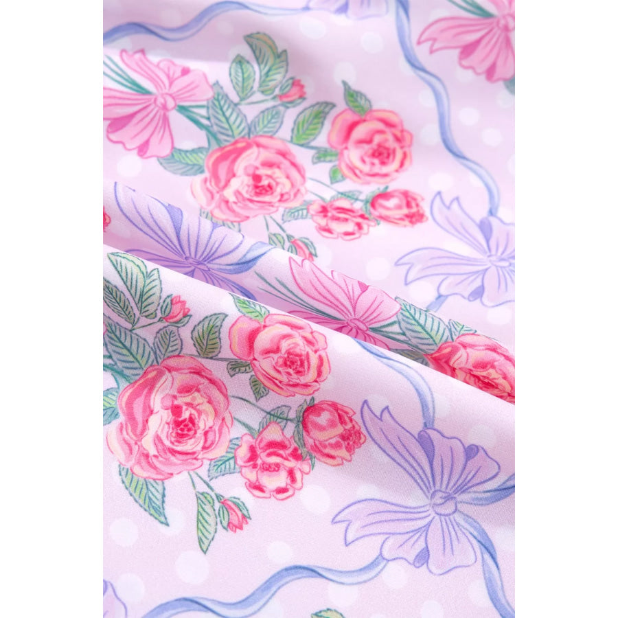 Tiered Ruffles Sleeveless Summer Floral Dress Apparel and Accessories