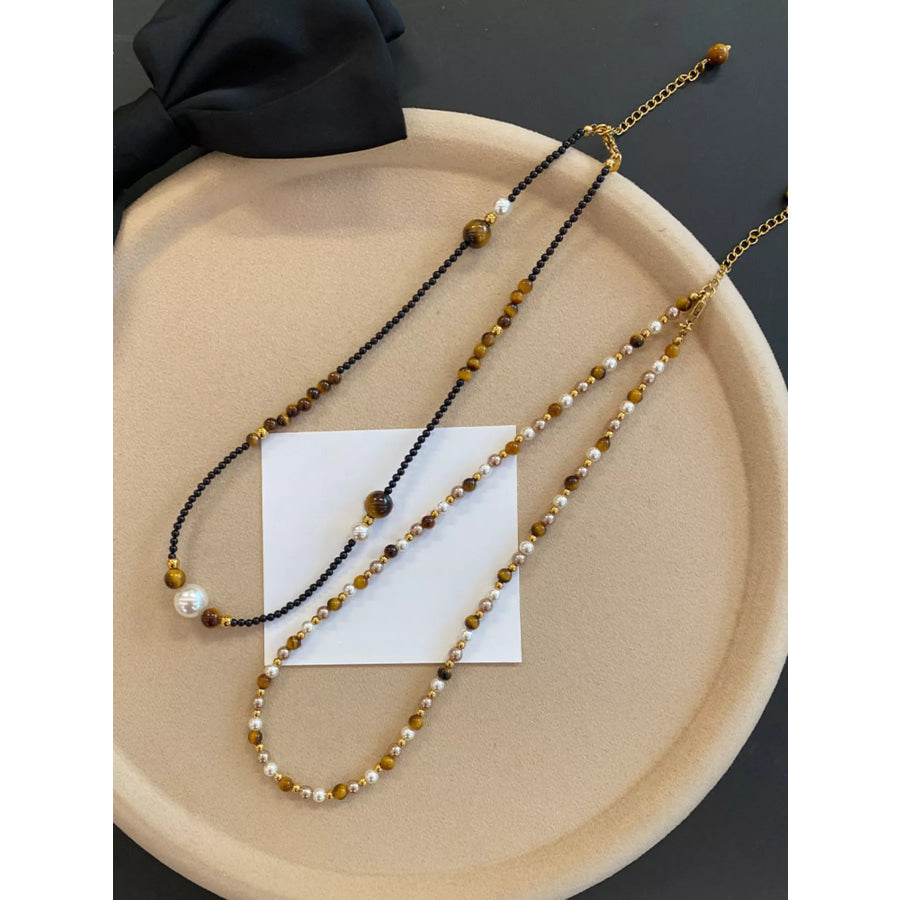 Tiger Eye Adjustable Necklace Apparel and Accessories