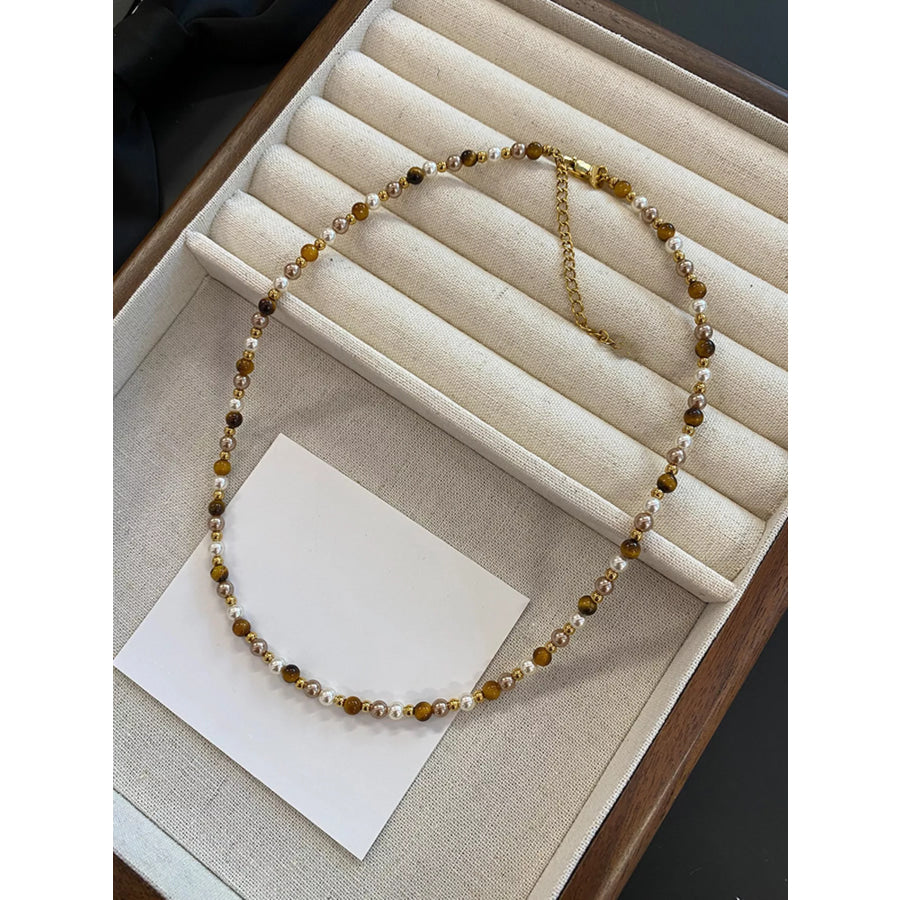 Tiger Eye Adjustable Necklace Apparel and Accessories