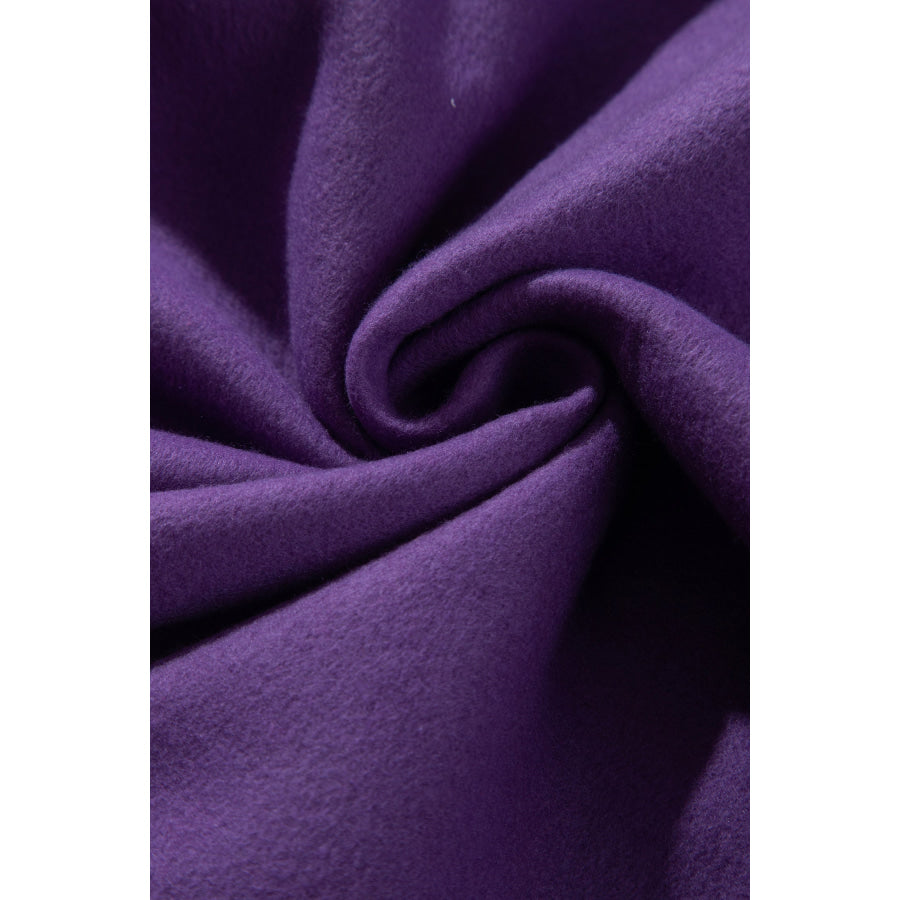 Tillandsia Purple Polka Dot Patchwork Round Neck Plus Size Sweatshirt Size/Plus Sweatshirts & Hoodies