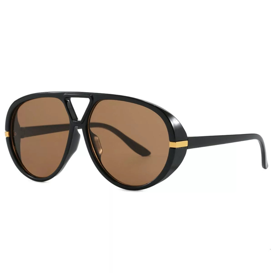 Tinted Lenses Oversized Sunglasses Caramel / One Size Apparel and Accessories