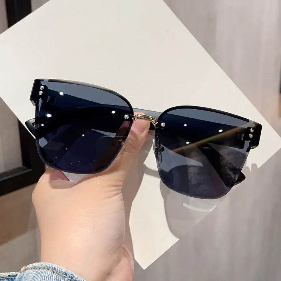 Tinted Lenses Rimless Sunglasses Apparel and Accessories