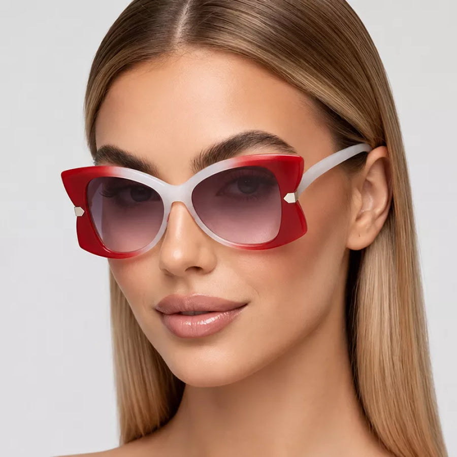 Tinted Lenses Sunglasses Red / One Size Apparel and Accessories