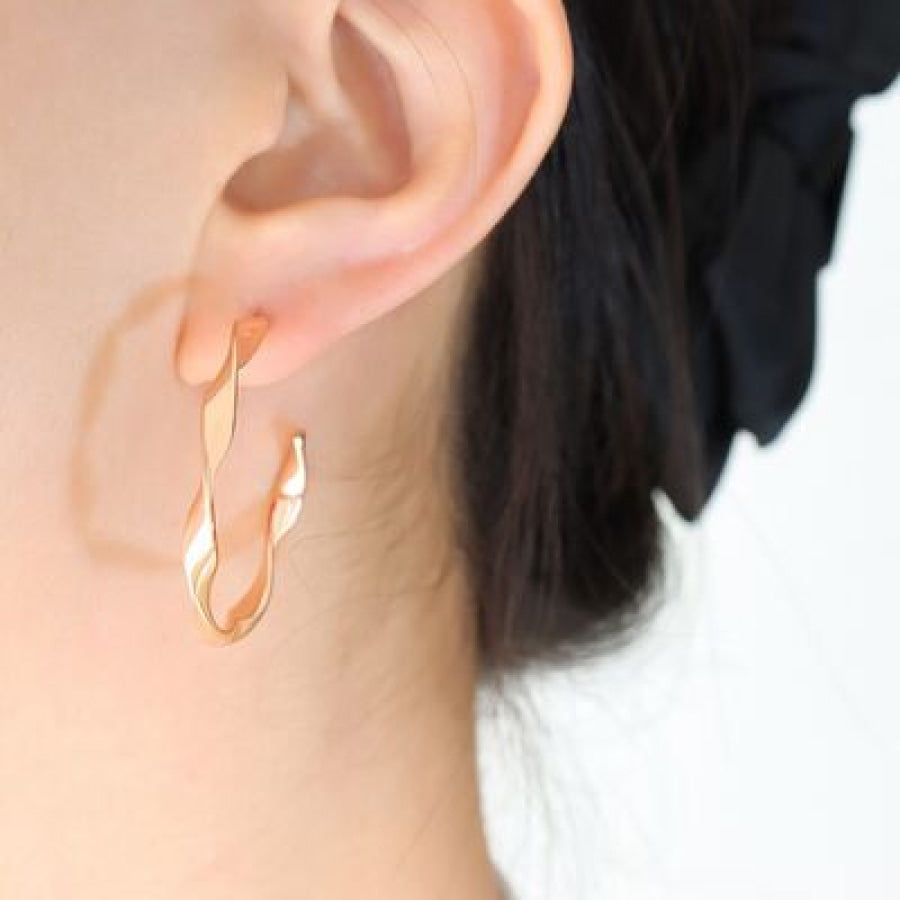 Titanium Steel C-Hoop Earrings Apparel and Accessories