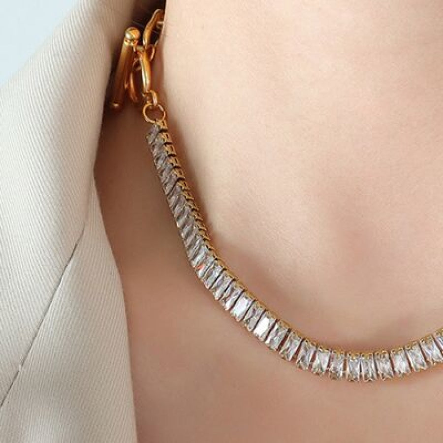 Titanium Steel Gold-Plated Necklace Gold / One Size Clothing