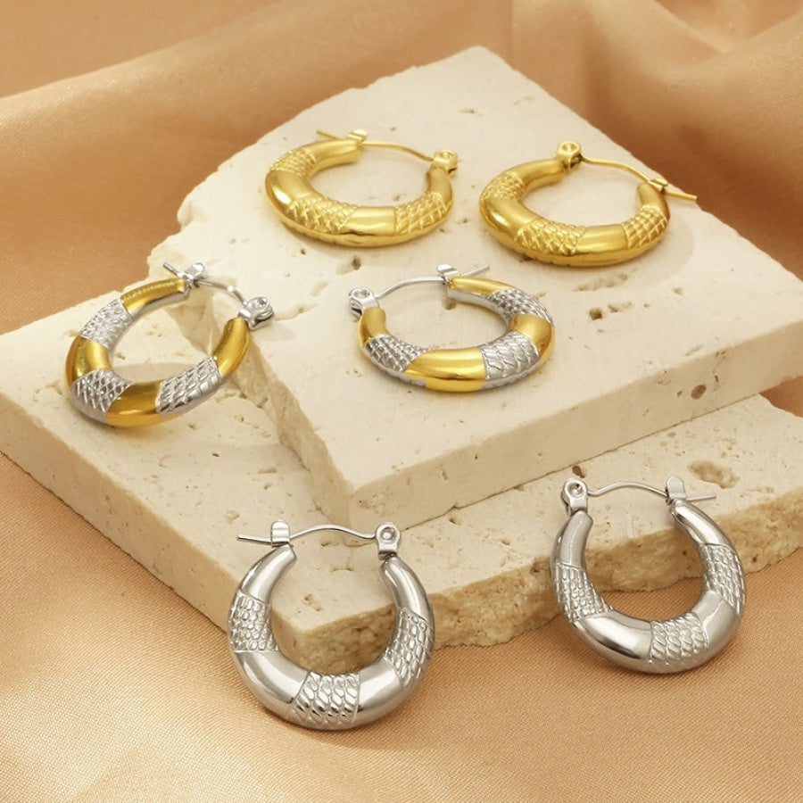 Titanium Steel Hoop Earrings Apparel and Accessories