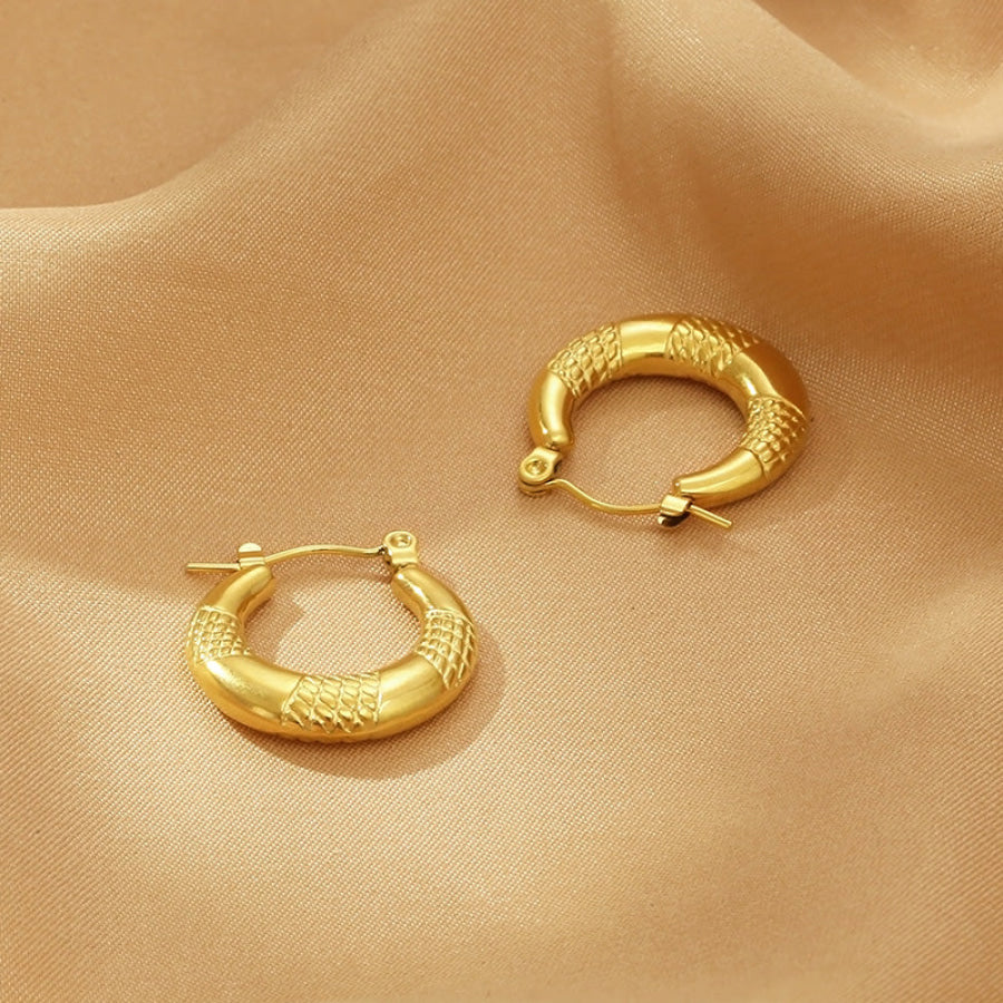 Titanium Steel Hoop Earrings Apparel and Accessories