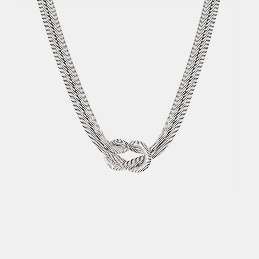 Titanium Steel Knot Necklace Apparel and Accessories