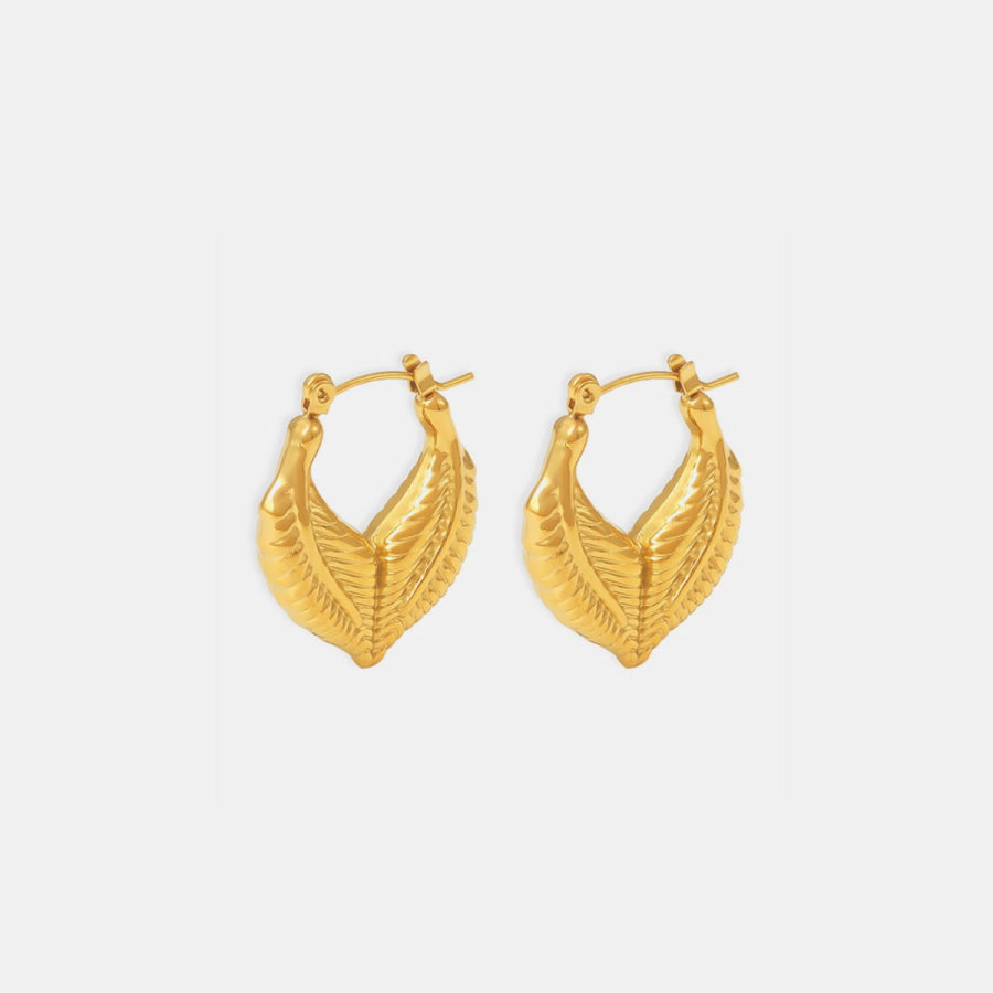 Titanium Steel Leaf Shape Earrings Apparel and Accessories