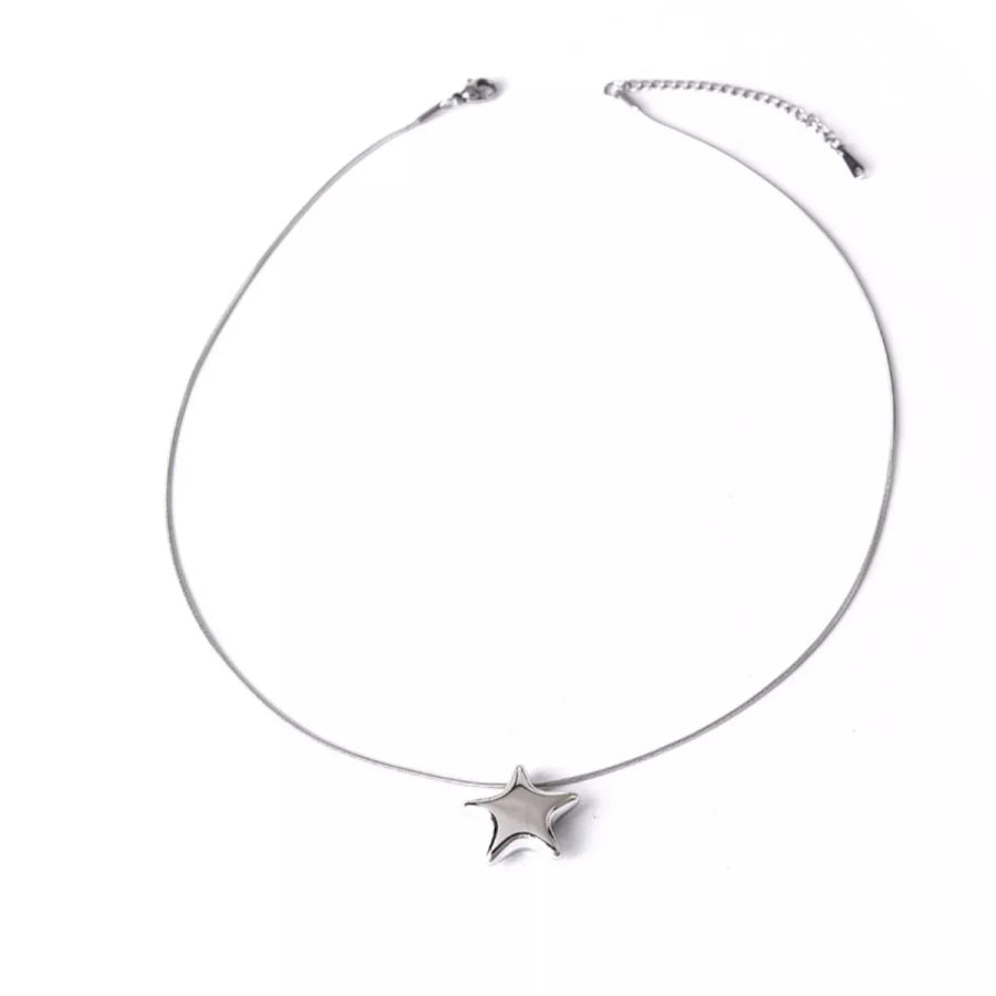 Titanium Steel Star Pendant Necklace Apparel and Accessories