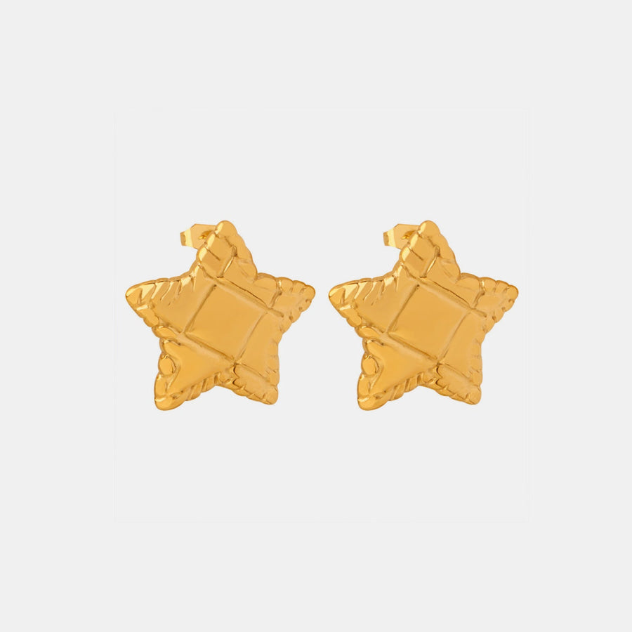 Titanium Steel Star Stud Earrings Apparel and Accessories