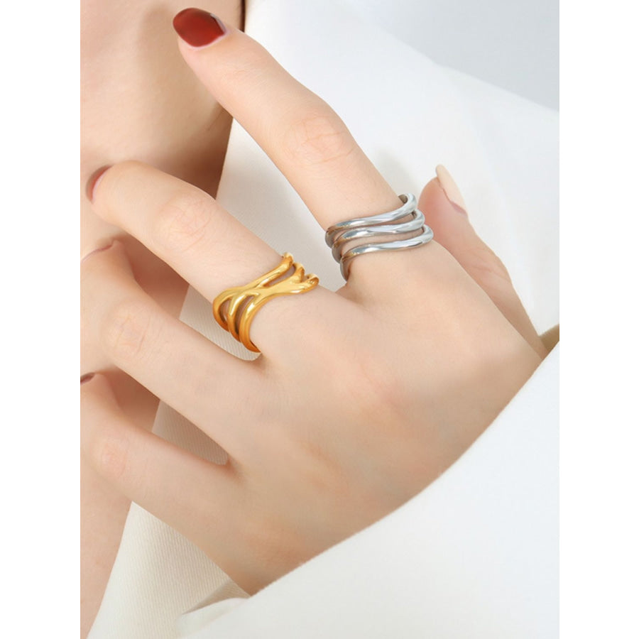 Titanium Steel Three-Layered Ring Apparel and Accessories