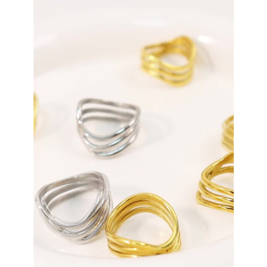 Titanium Steel Three-Layered Ring Apparel and Accessories