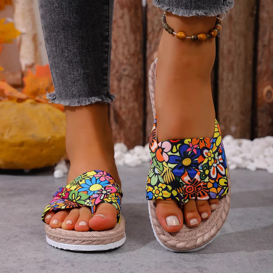 Toe Post Flats Sandals Color / 36 Apparel and Accessories
