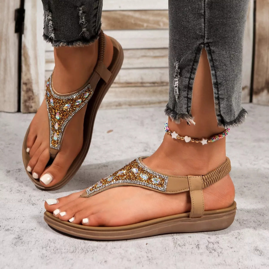 Toe Post Rhinestone Sandals Apparel and Accessories
