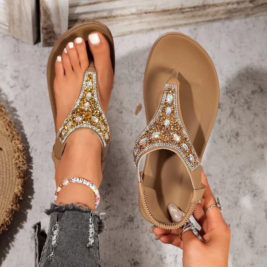 Toe Post Rhinestone Sandals Apparel and Accessories
