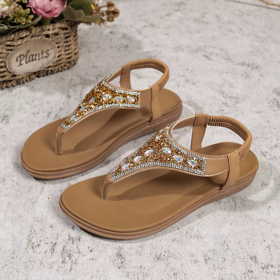 Toe Post Rhinestone Sandals Apparel and Accessories