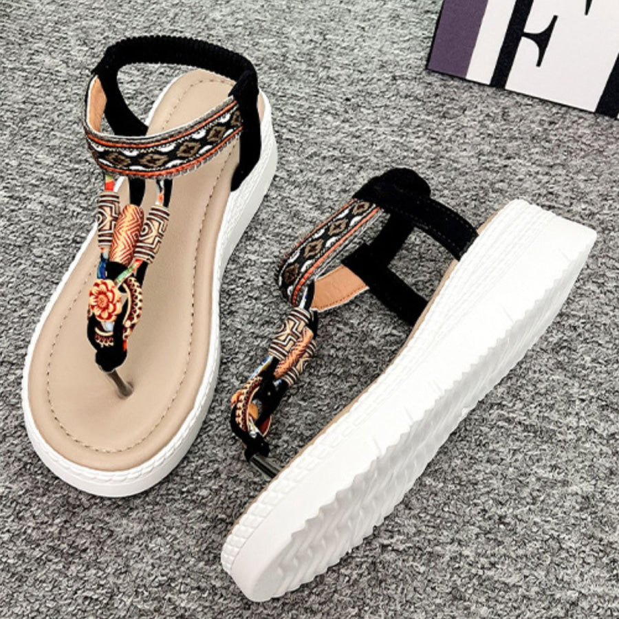 Toe Post Wedge Sandals Apparel and Accessories