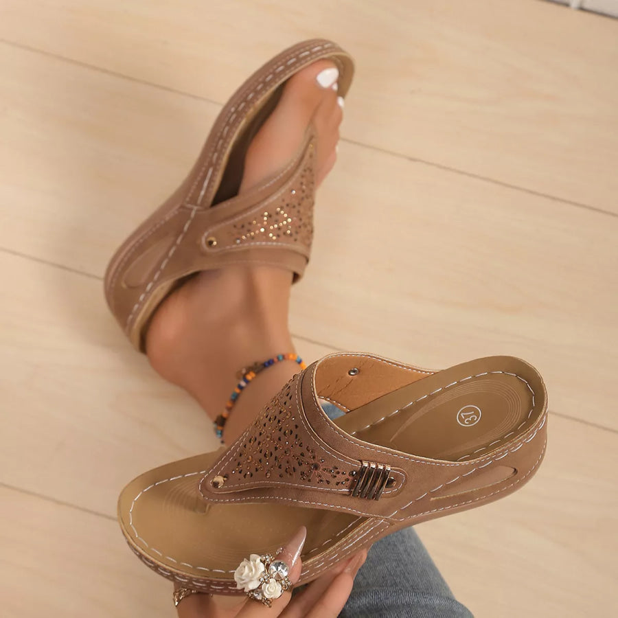 Toe Post Wedge Sandals Apparel and Accessories