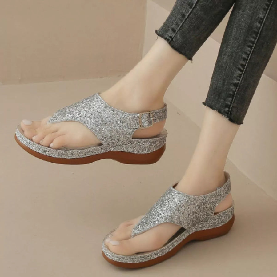 Toe Post Wedge Sandals Apparel and Accessories