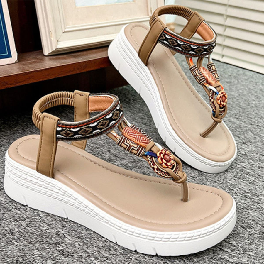 Toe Post Wedge Sandals Apparel and Accessories