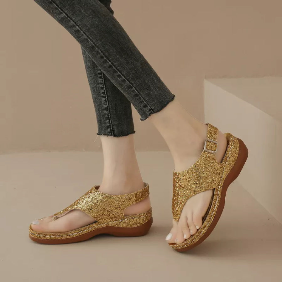 Toe Post Wedge Sandals Apparel and Accessories