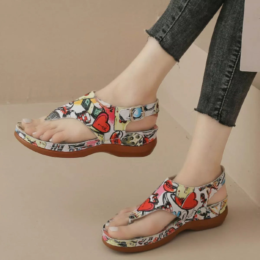 Toe Post Wedge Sandals Apparel and Accessories