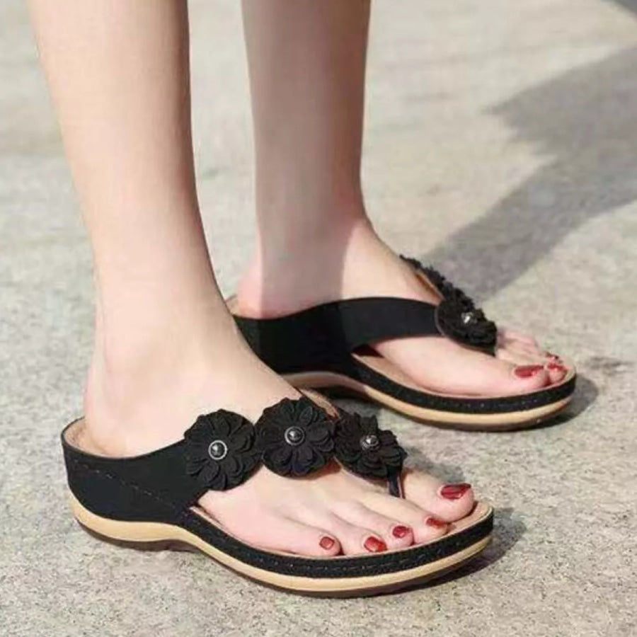 Toe Post Wedge Sandals Apparel and Accessories