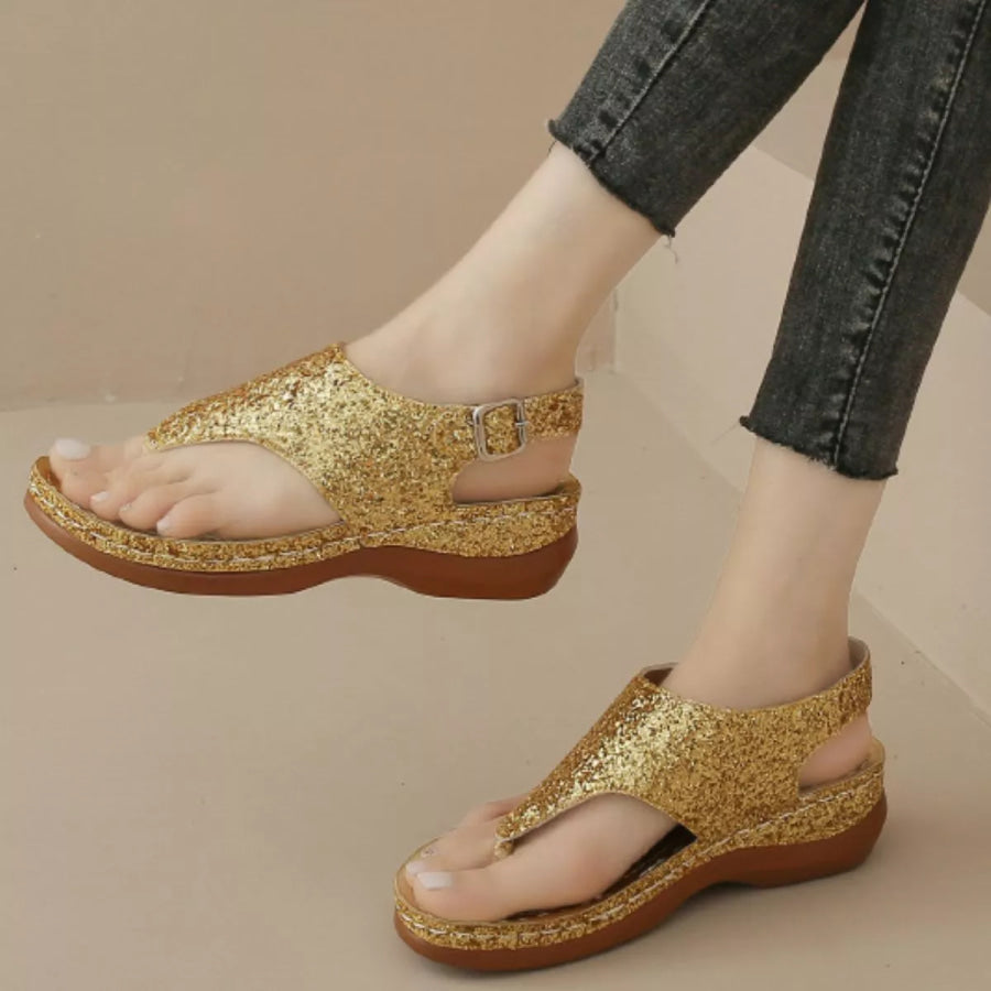 Toe Post Wedge Sandals Apparel and Accessories