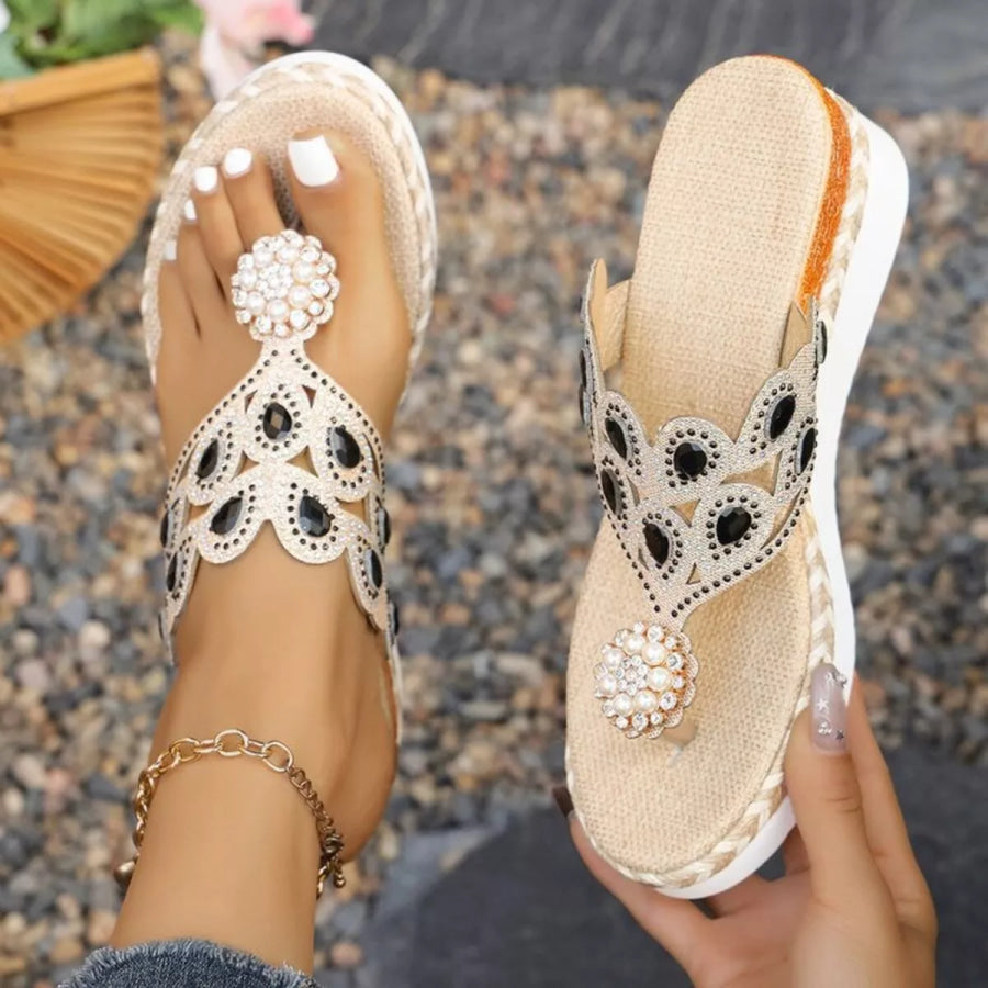 Toe Post Wedge Sandals Apparel and Accessories