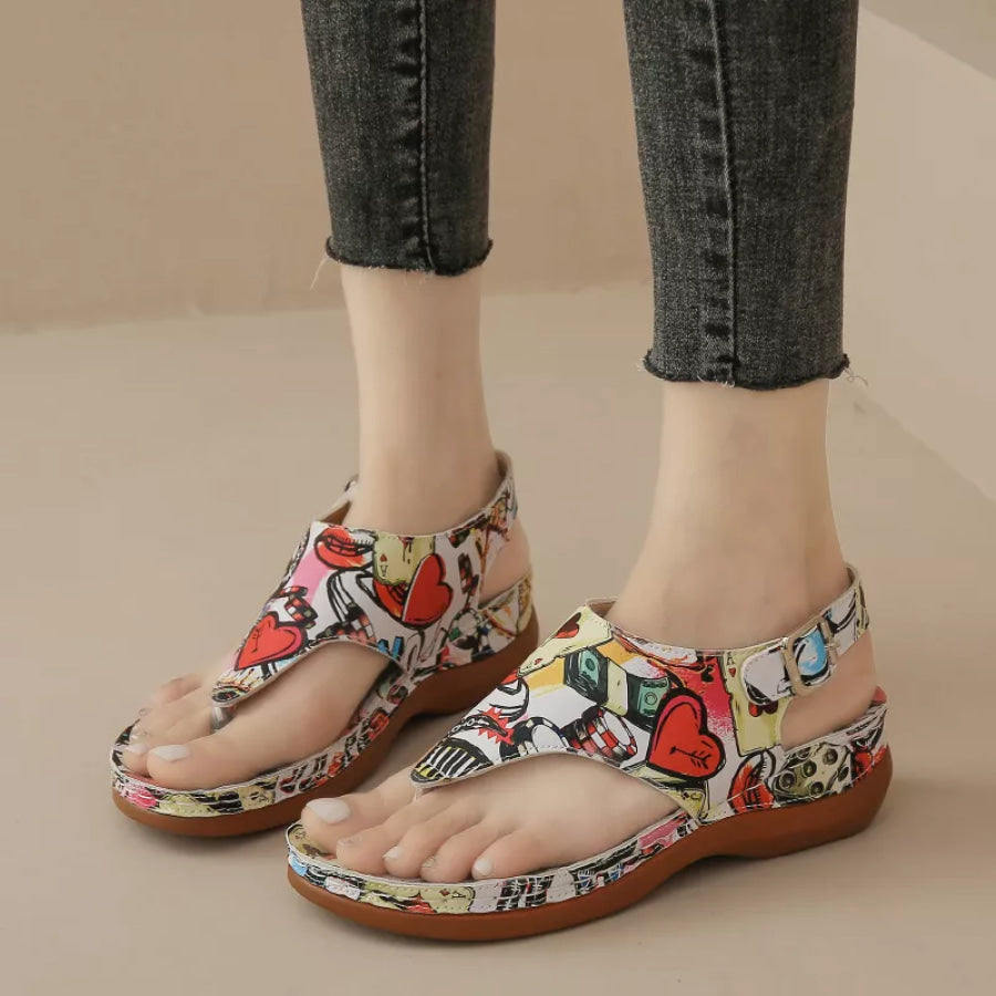 Toe Post Wedge Sandals Apparel and Accessories
