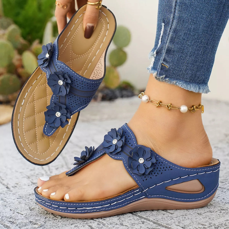 Toe Post Wedge Sandals Apparel and Accessories