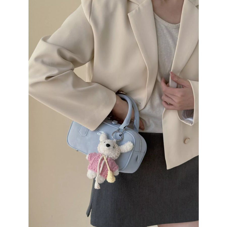 Top Handle Barrel Handbag Blue / One Size Apparel and Accessories