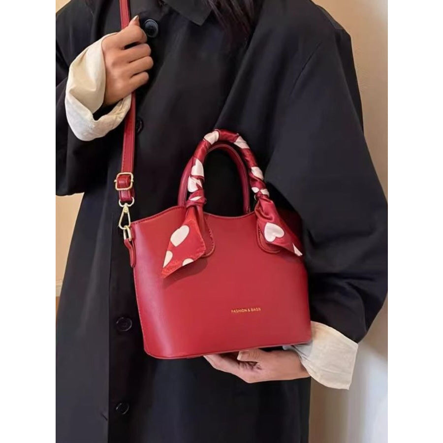 Top Handle Bucket Bag Red / One Size Apparel and Accessories
