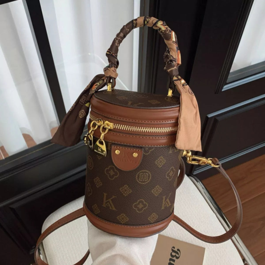 Top Handle Bucket Crossbody Bag Brown / onesize Apparel and Accessories