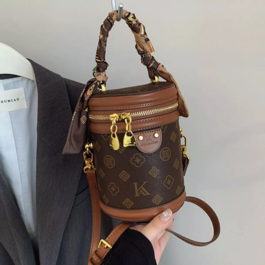 Top Handle Bucket Crossbody Bag Brown / onesize Apparel and Accessories