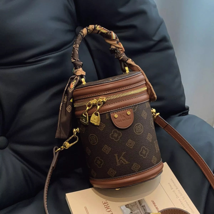 Top Handle Bucket Crossbody Bag Brown / onesize Apparel and Accessories