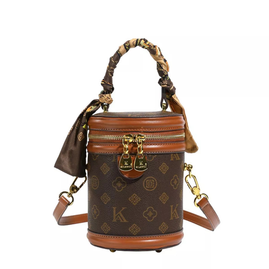 Top Handle Bucket Crossbody Bag Brown / onesize Apparel and Accessories