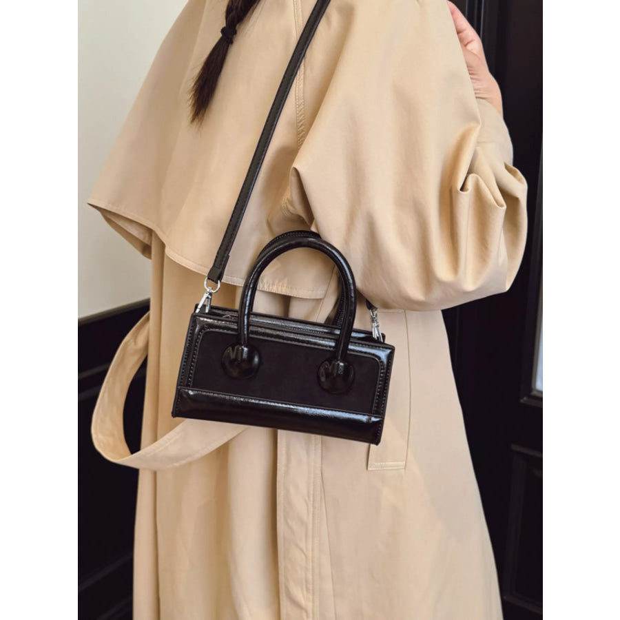 Top Handle Crossbody Bag Black / One Size Apparel and Accessories