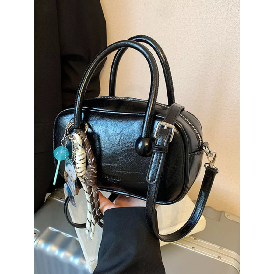 Top Handle Crossbody Bag Black / One Size Apparel and Accessories