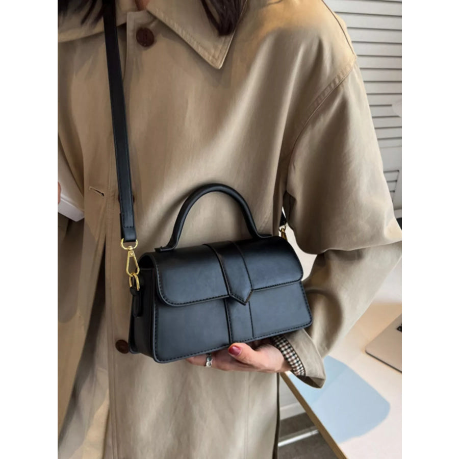 Top Handle Crossbody Bag Black / One Size Apparel and Accessories
