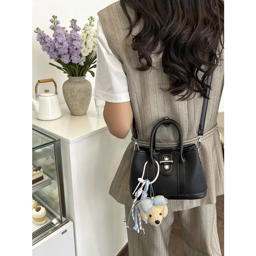 Top Handle Crossbody Bag Black / One Size Apparel and Accessories
